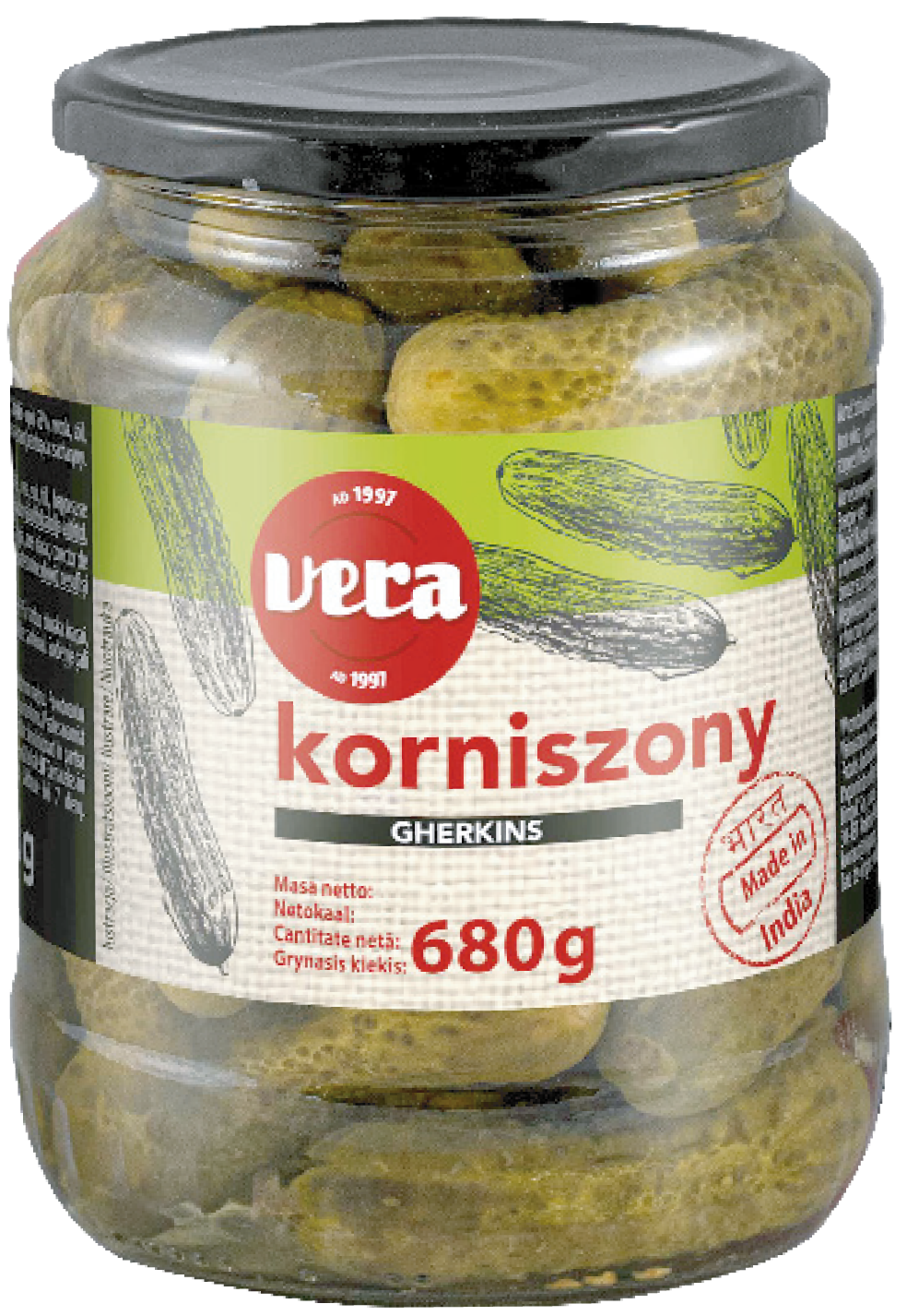 Korniszony Vera 680/370g widok główny 