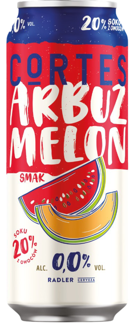 Piwo Cortes arbuz melon 0,5l 0% puszka widok główny