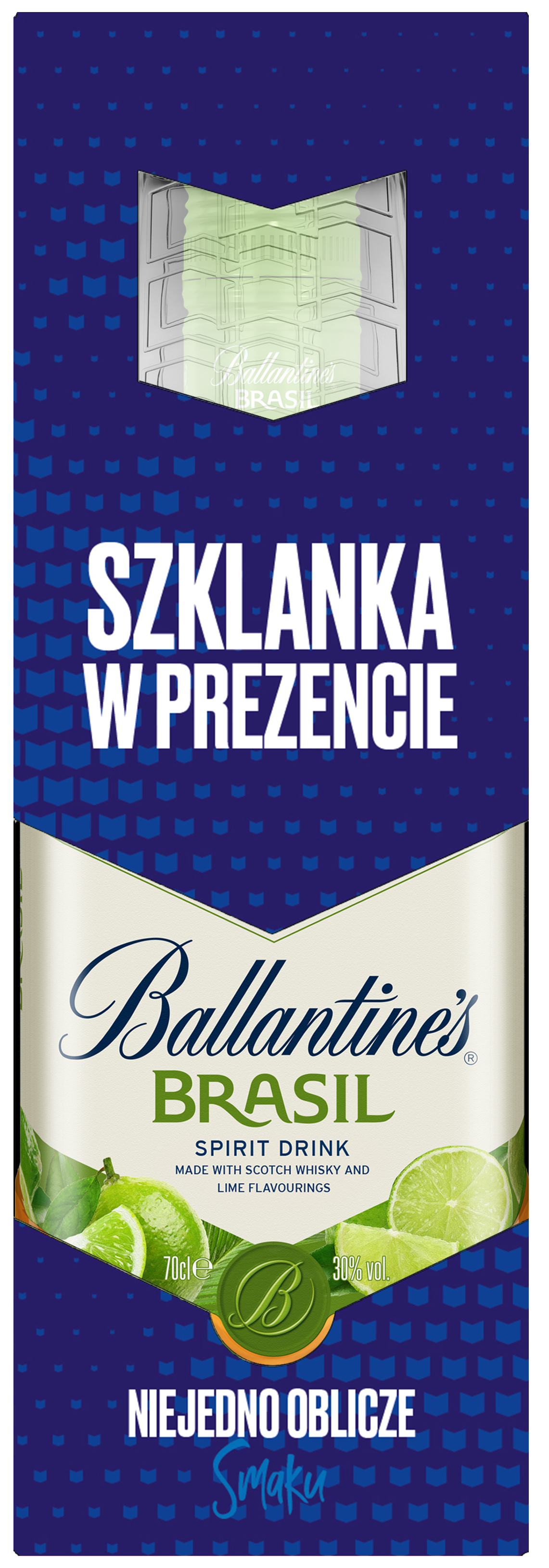 Napój spiry Ballantines Brasil 0,7l 35% + szklanka widok główny