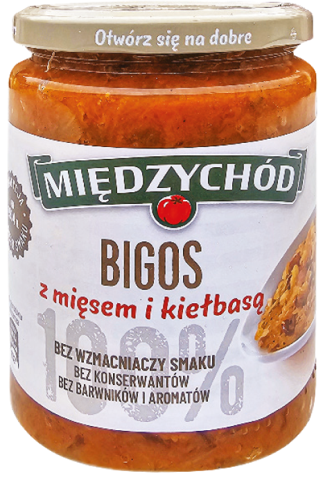 Bigos z mięsem i kiełbasą Międzychód 500g widok główny 