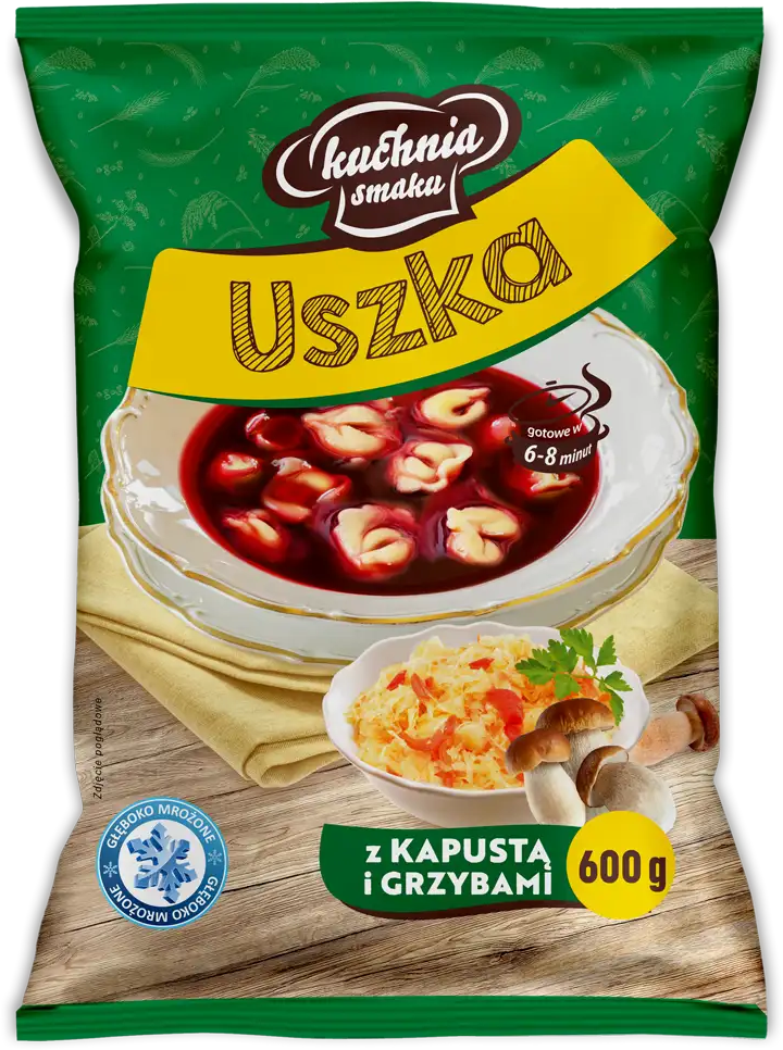 Uszka z kapustą i grzybami Kuchnia Smaku 600g widok główny 