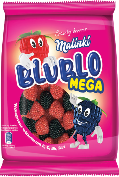 Żelki malinki Blublo Eurobrand 160g widok główny