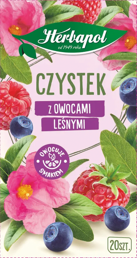 Herbatka czystek owoce leśne Herbapol 20x1,5g widok 1