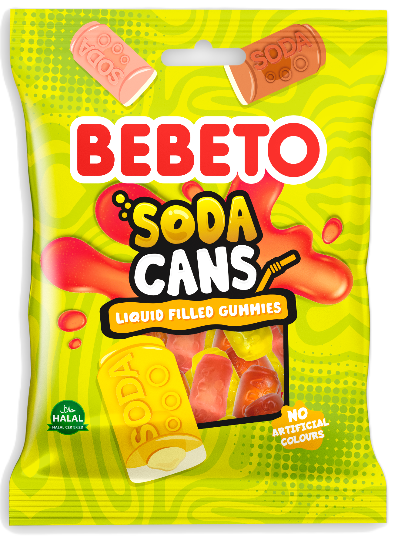 Żelki soda cans Bebeto 130g widok 1