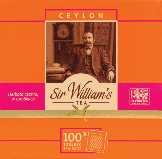 Herbata Czarna Sir William's Ceylon 100x1,8g widok główny 