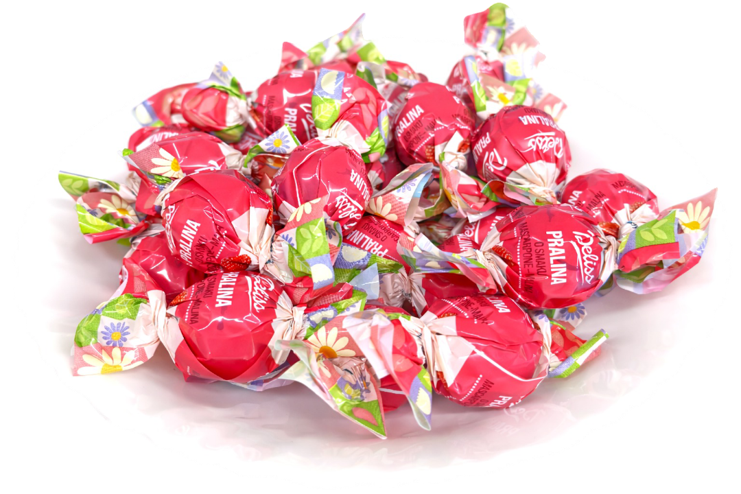 Praliny o sm. malina-mascarpone Deliss widok 1