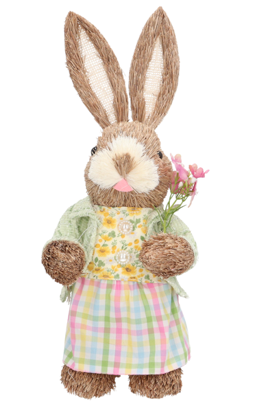 Figurka zając słomkowy 33cm WN26 widok 1