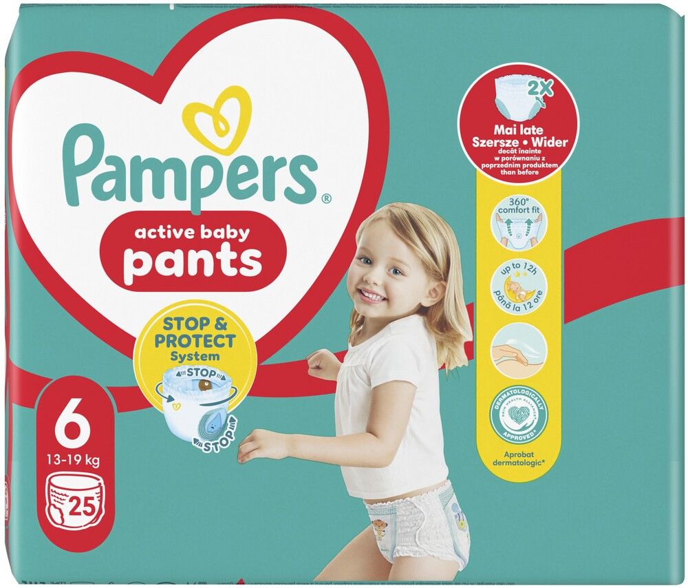 Pieluchomajtki 6 Extra Large 15+Kg Pampers 25szt widok 1