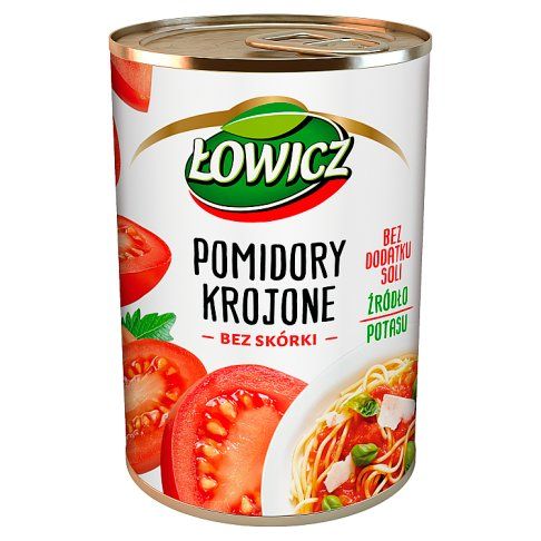 Pomidory krojone bez skórki Łowicz 400/240g widok 2