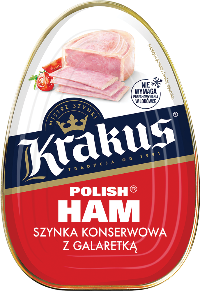 Szynka konserwowa z galaretką Krakus 455g widok główny