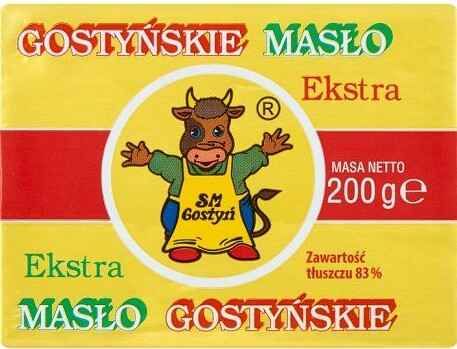Masło ekstra 83% SM Gostyń 200g widok 1