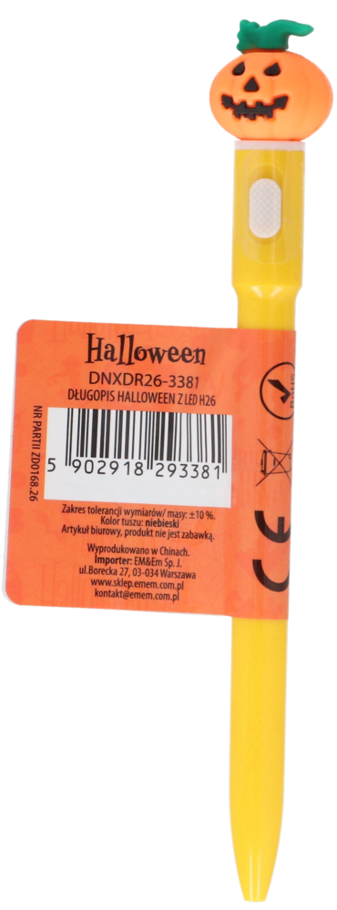 Długopis halloween z LED H26 widok 2