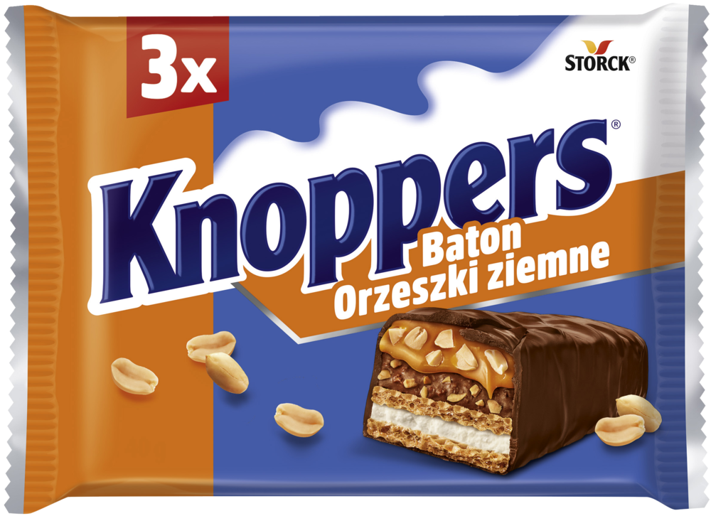 Baton Knoppers orzeszki ziemne 3x40g widok 1