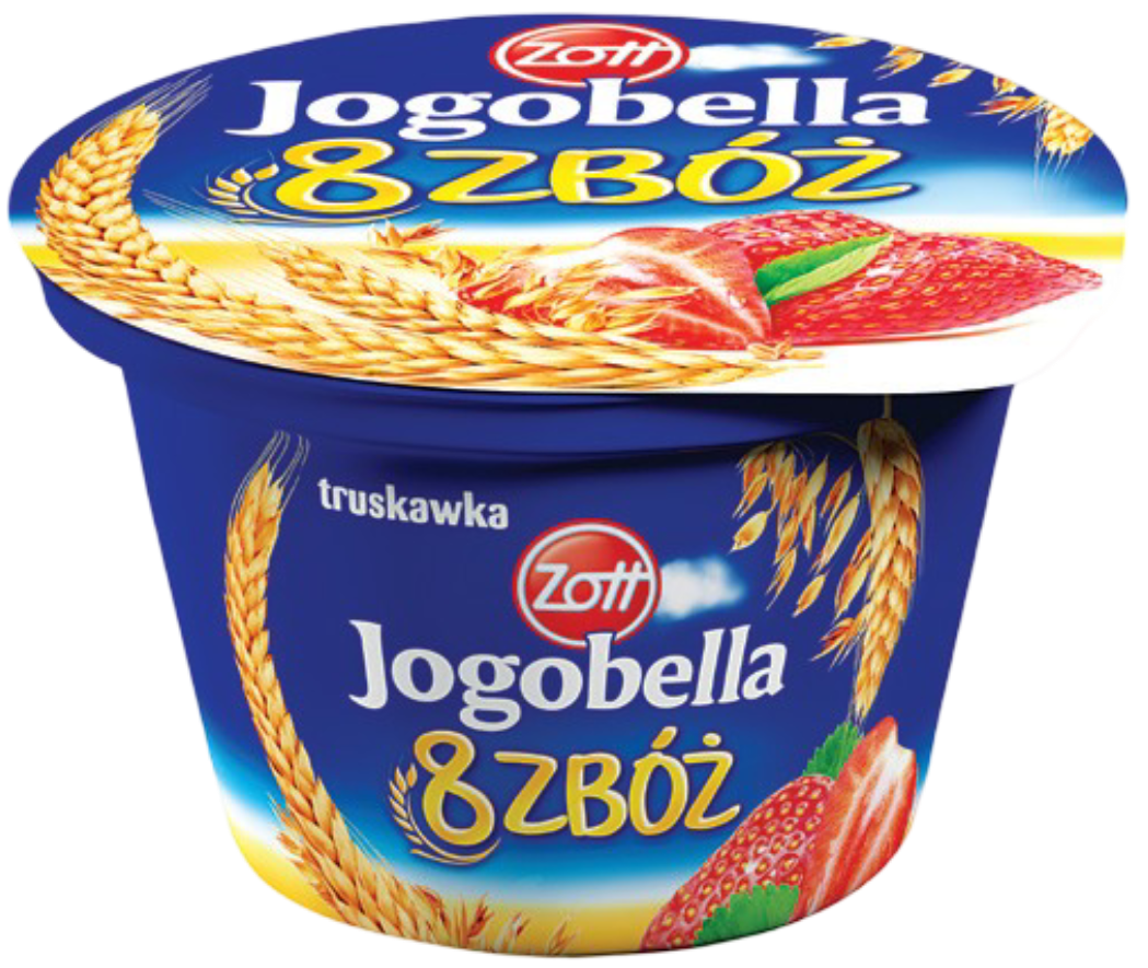 Jogurt 8 zbóż standard Jogobella 200g widok główny