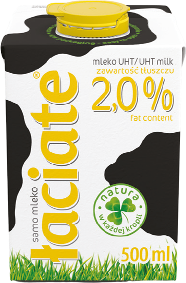 Mleko UHT 2% Łaciate 0,5l widok główny