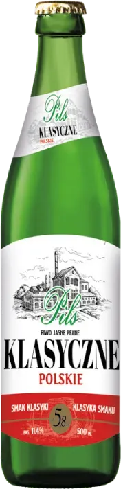 Piwo Klasyczne Polskie pils 0,5l 5,8% but. bzzw. widok główny 