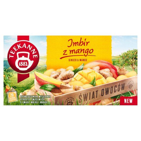 Herbatka owocowa imbir z mango Teekanne 20x1,75g widok 2