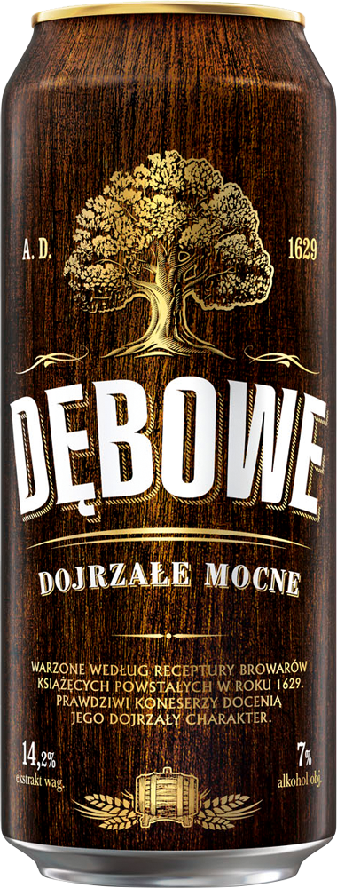 Piwo Dębowe mocne 0,5l 7% puszka widok główny 