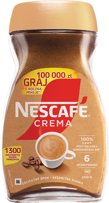 Kawa rozpuszczalna Crema Nescafe 200g widok główny 