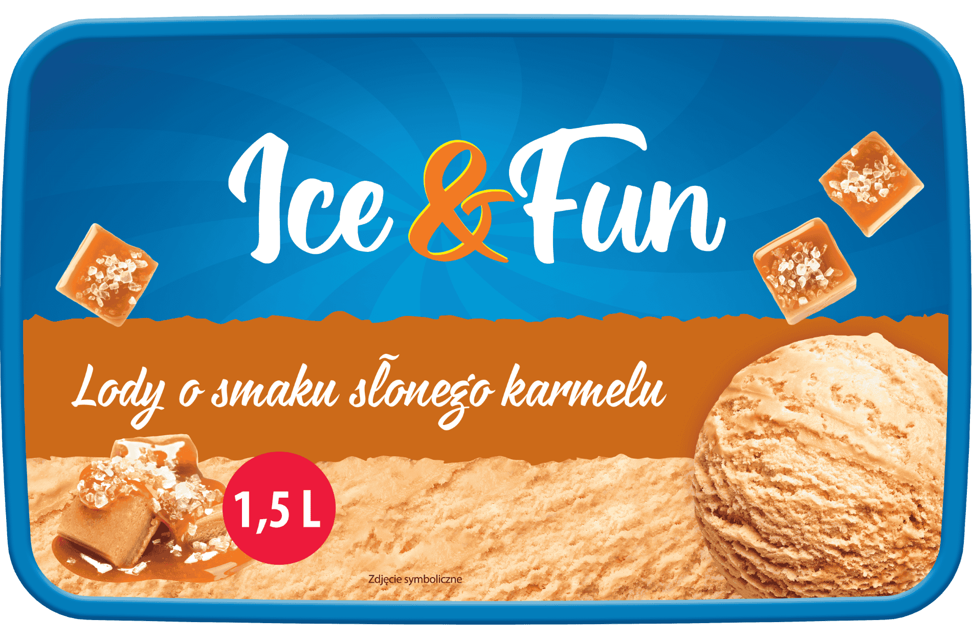 Lody słony karmel Ice&Fun 1,5l widok 1
