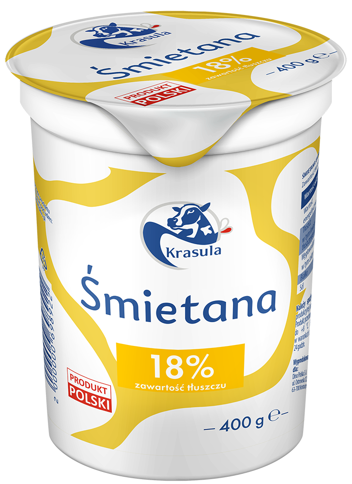 Śmietana 18% Krasula 400g widok 1