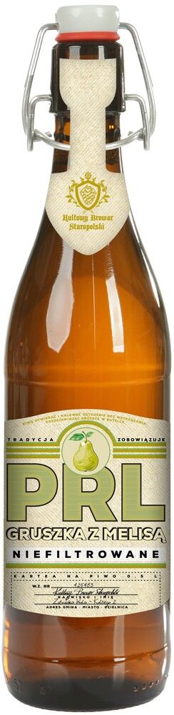 Piwo PRL niefiltr. gru melis 0,6l 4,5% but. bzzw. widok 1