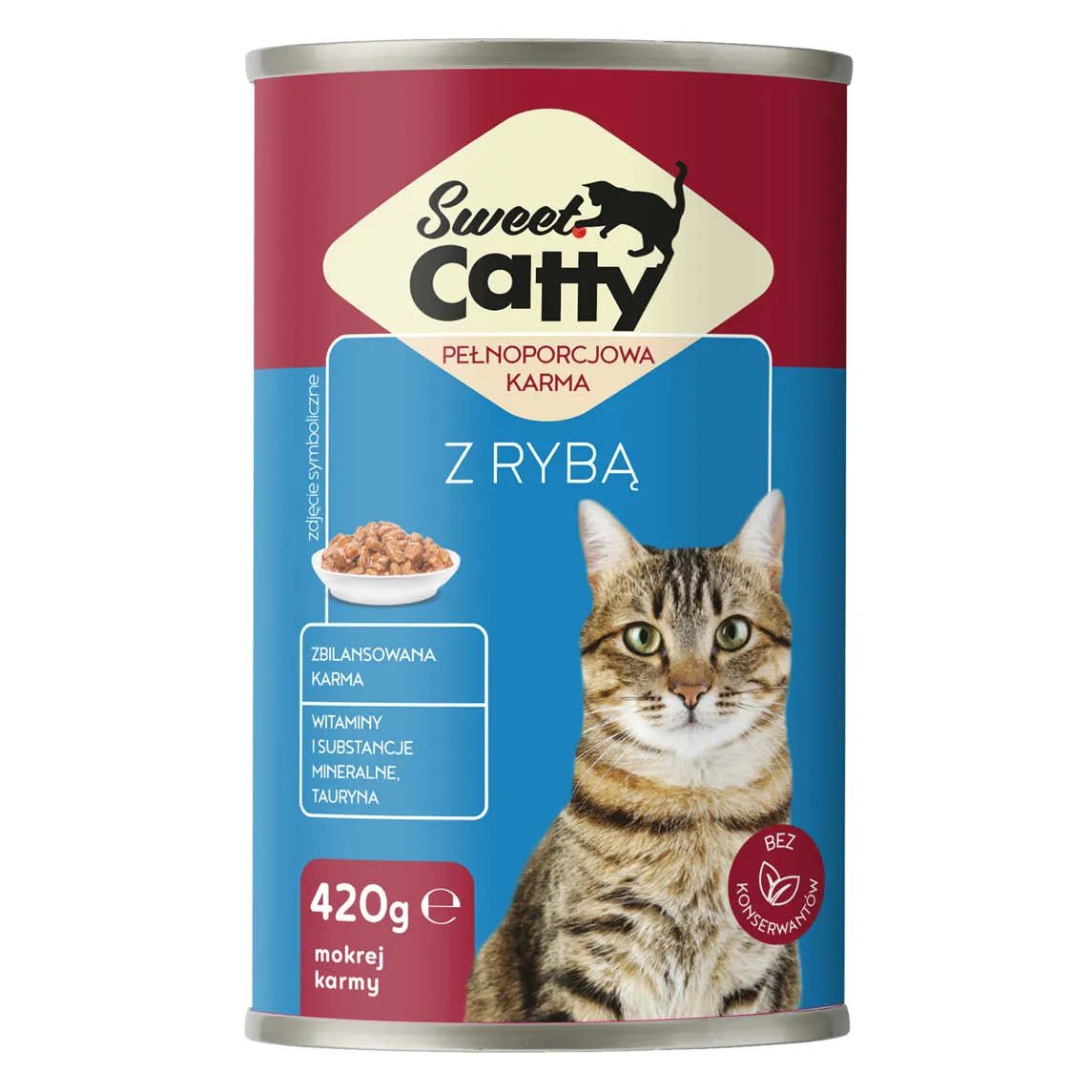 Karma dla kota mokra z rybą Sweet Catty 420g widok 1