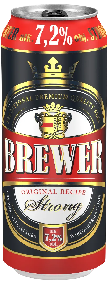 Piwo Brewer strong 0,5l 7,2% puszka widok główny