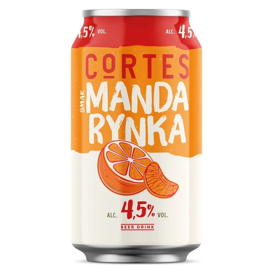 Piwo Cortes mandarynka 330ml 4,5% puszka widok główny