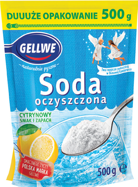 Soda oczyszczona cytrynowa Gellwe 500g widok 1
