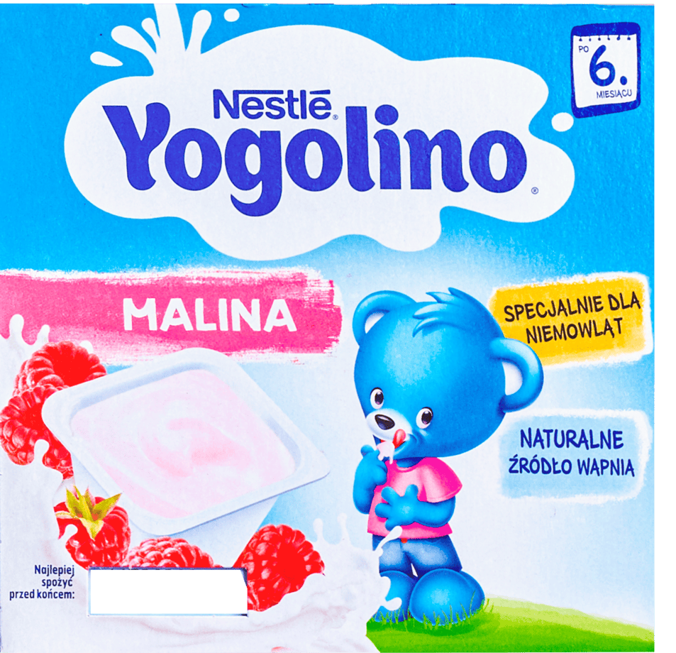 Jogurt Yogolino malinowy Nestle 4x100g widok 1