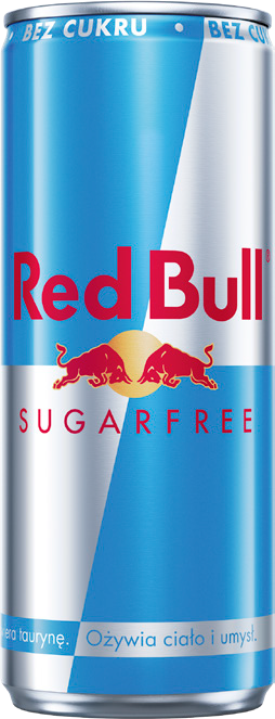 Napój energetyczny Red Bull sugarfree 250ml puszka widok główny