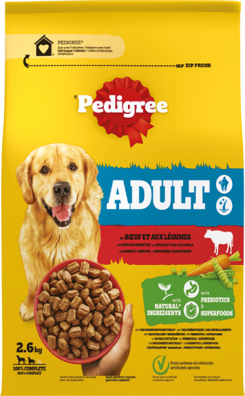 Karma dla psa sucha z wołowiną Pedigree 2,6kg widok główny 