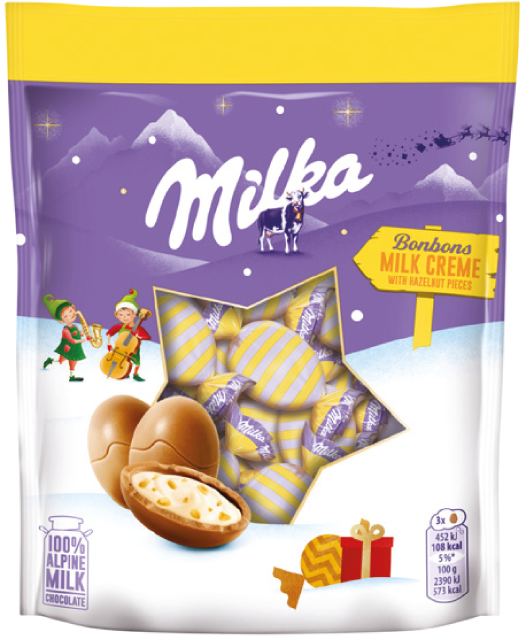 Jajka czekoladowe z nadz. mlecznym Milka 86g BN25 widok główny 