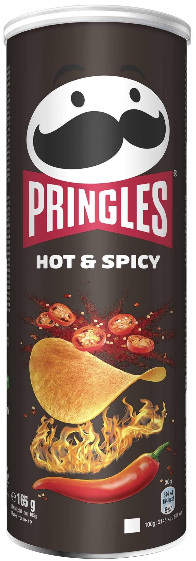Chipsy Pringles hot&spicy 165g widok 1