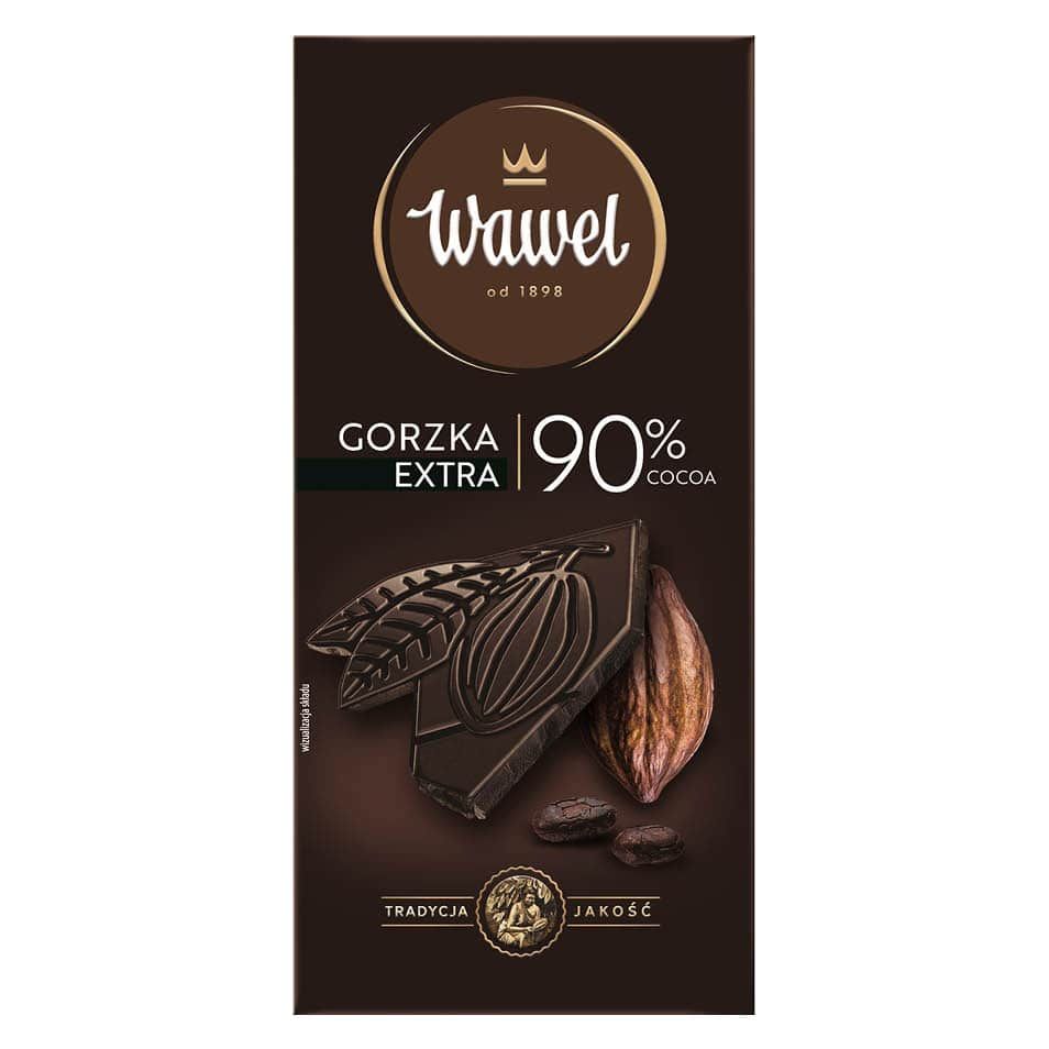 Czekolada extra gorzka 90% Wawel 90g widok 1
