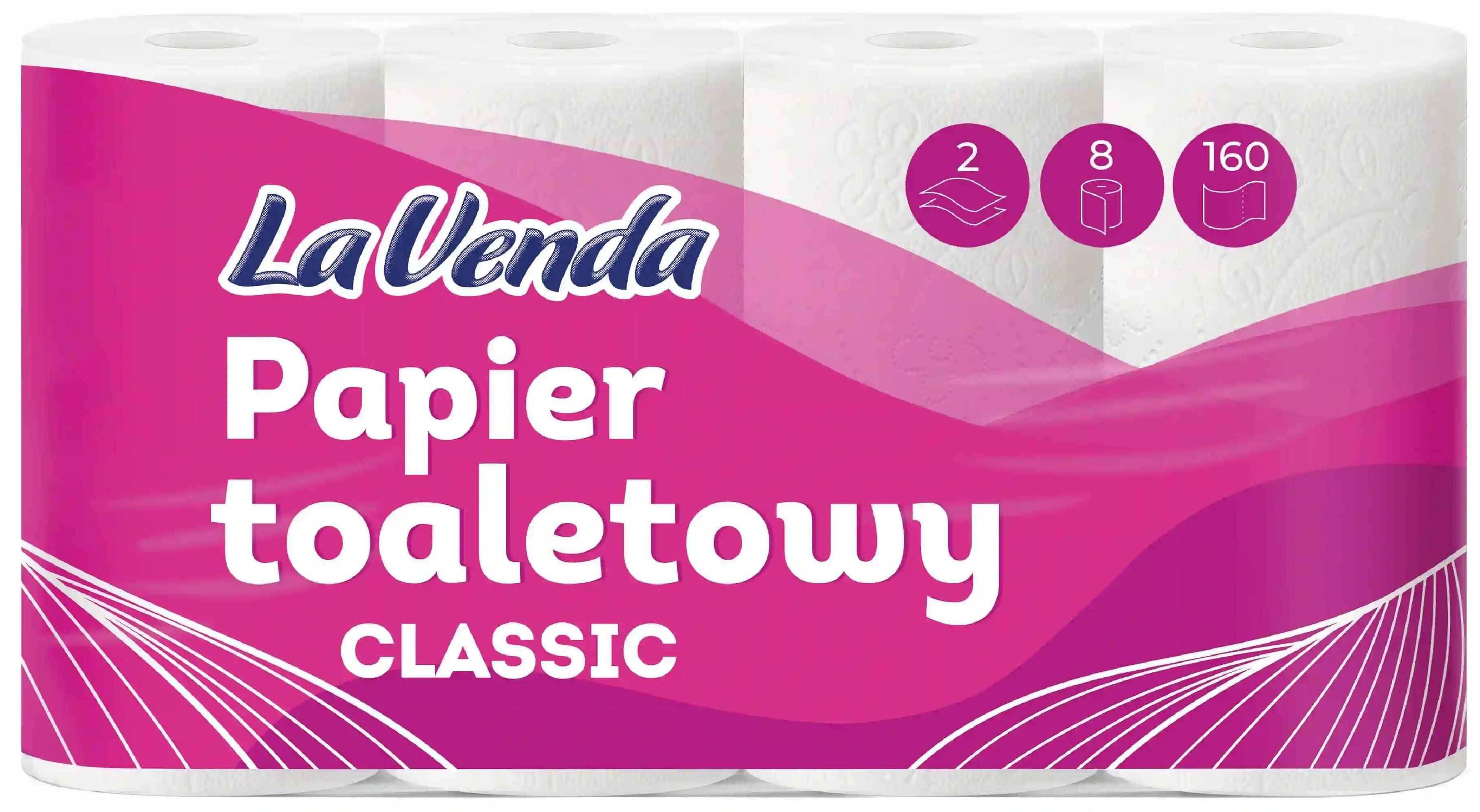 Papier toalet. classic Lavenda A8x160l 2w 17,6m widok główny