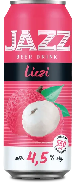 Napój piwny Jazz liczi 0,55l 4,5% puszka widok 1