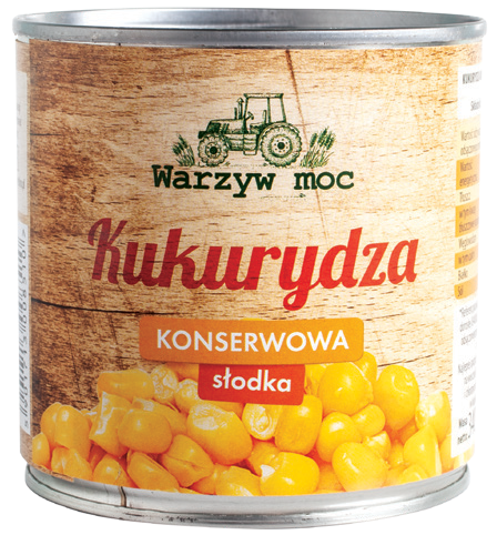 Kukurydza konserwowa Warzyw Moc 340/285g widok główny