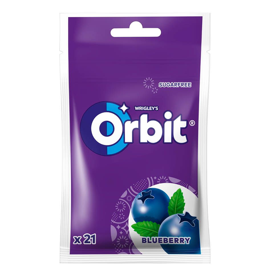 Guma Orbit blueberry drażetki 21szt widok 1