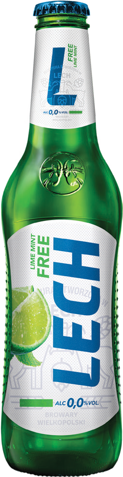 Piwo Lech Free limonka mięta 0,5l 0% but. zw. widok główny