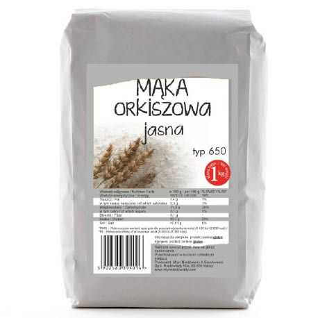 Mąka orkiszowa jasna typ 650 Młyn Niedźwiady 1kg widok 1