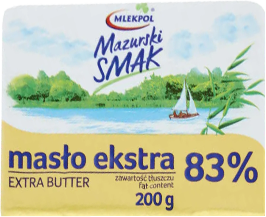 Masło ekstra 83% Mazurski Smak 200g widok 1