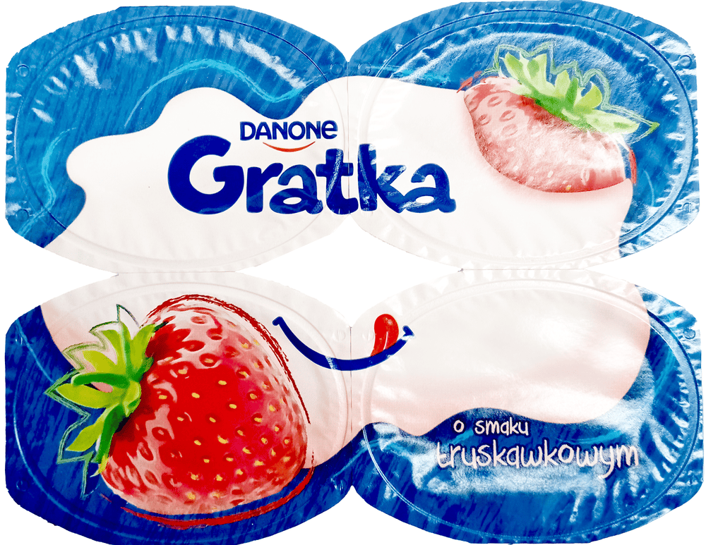 Deser o sm. truskawkowym Gratka 4x115g widok główny