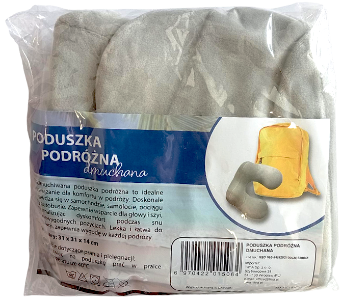 Poduszka podróżna dmuchana widok 2