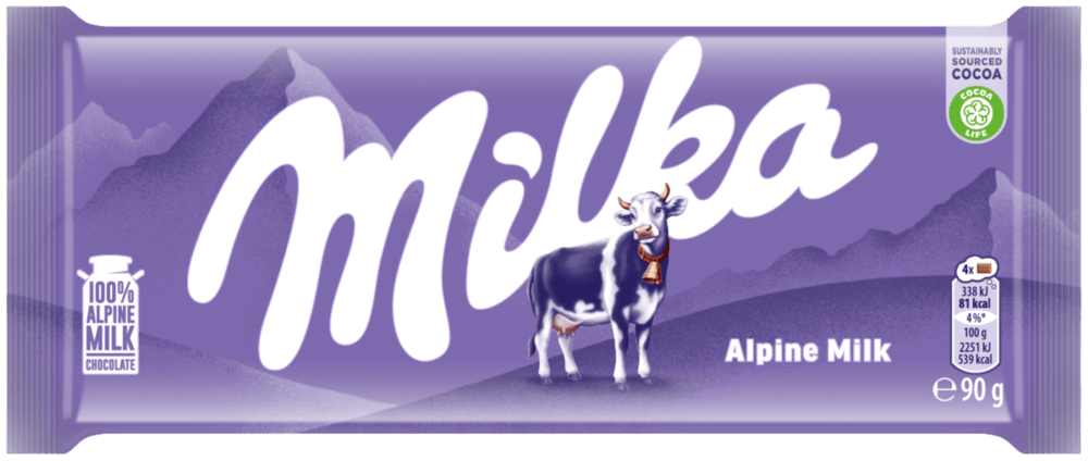 Czekolada alpine milk Milka 90g widok główny