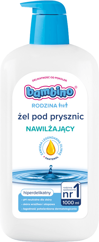 Żel pod prysznic nawilżający rodzina Bambino 1l widok 1