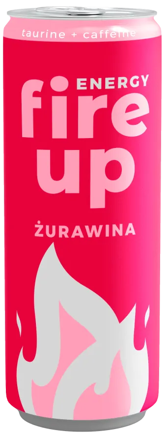 Napój energetyczny żurawina Fire Up 250ml puszka widok główny