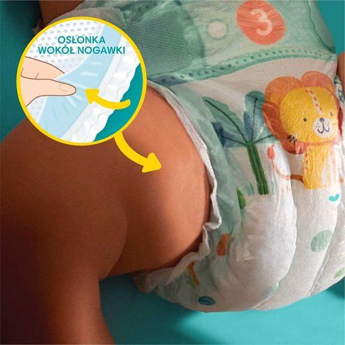 Pieluchy 3 midi 6-10kg active baby Pampers 54szt widok 20