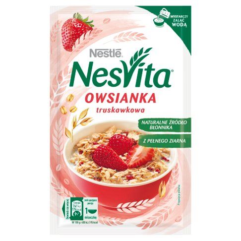 Owsianka o smaku truskawkowym Nesvita 45g widok 1